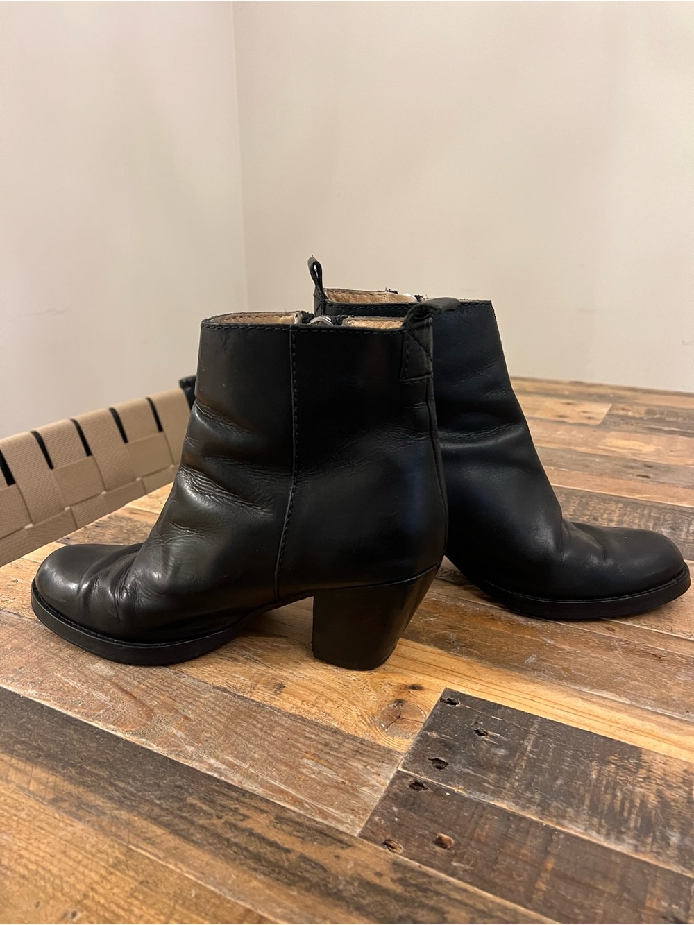 Acne Studios Black Leather Bootie